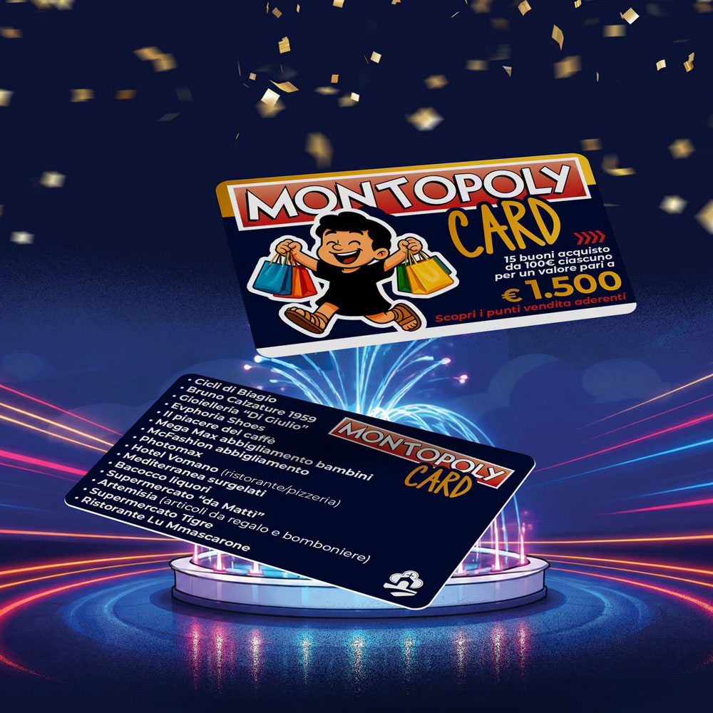 Montopoly Card, primo premio della Lotteria di San Gabriele 2026